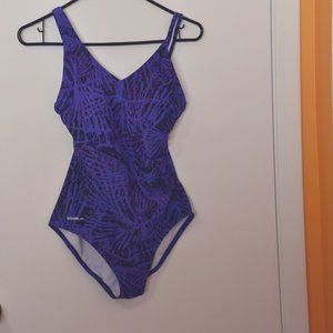 Speedo one piece purple bathing suit, size 6